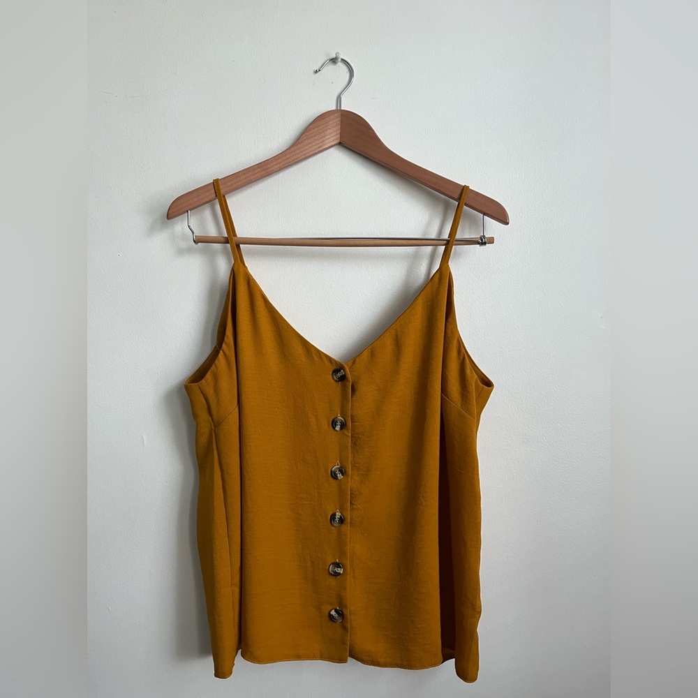 New Look Tank Top in Mustard Yellow, Size 12